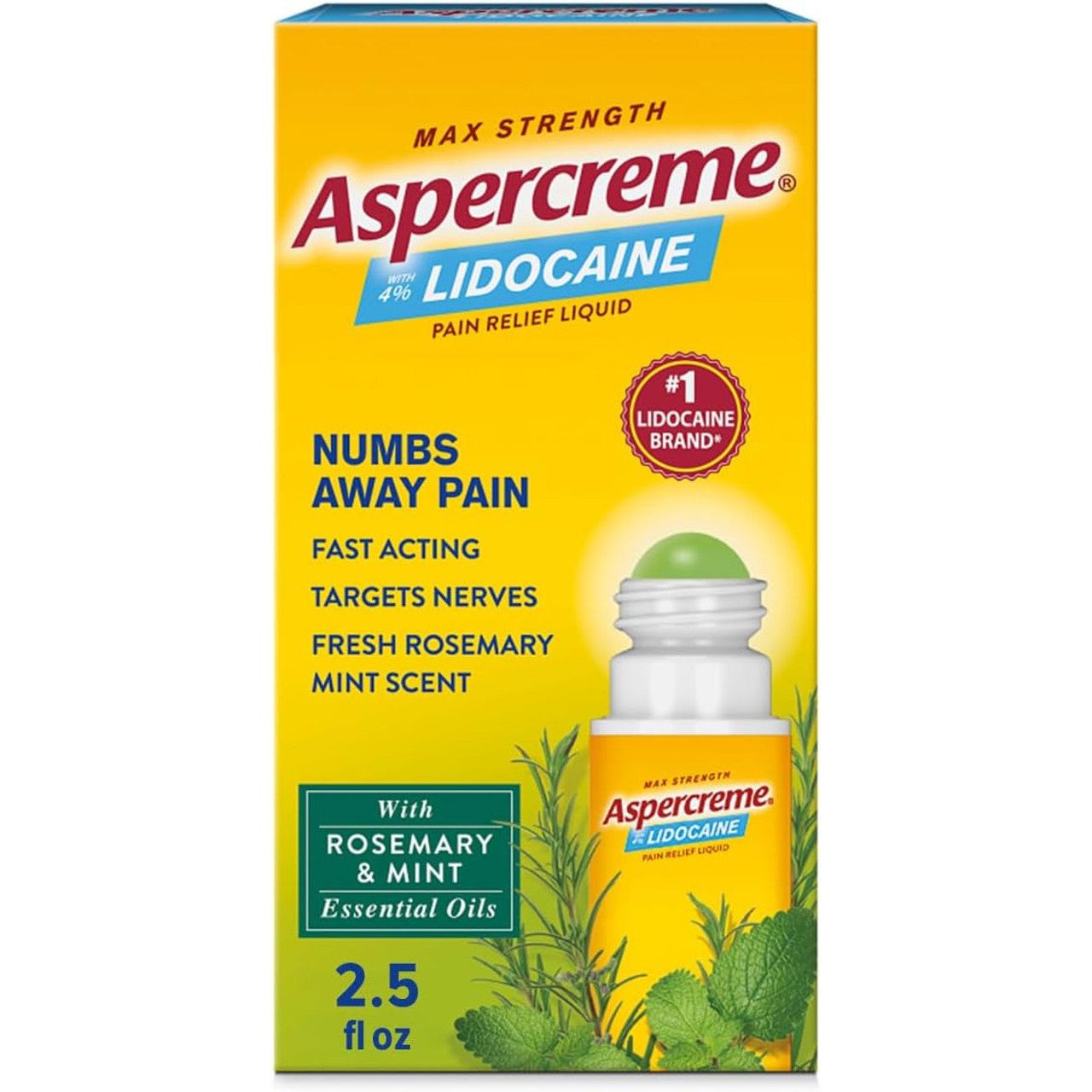 Aspercreme Lidocaine With Essential Oils Rosemary Mint