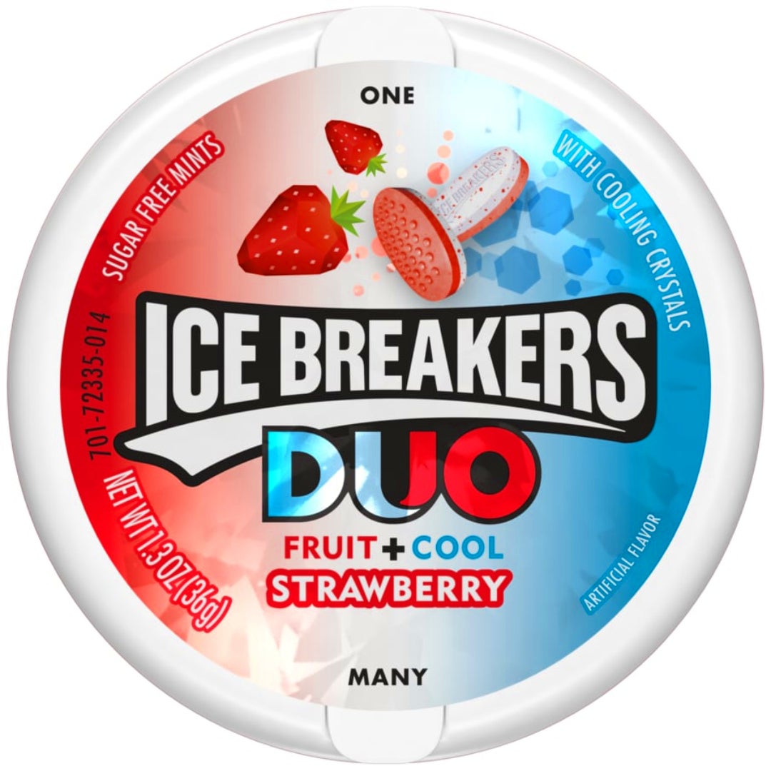 Ice Breakers Sugar Free Duo Fruit + Cool Strawberry Mints