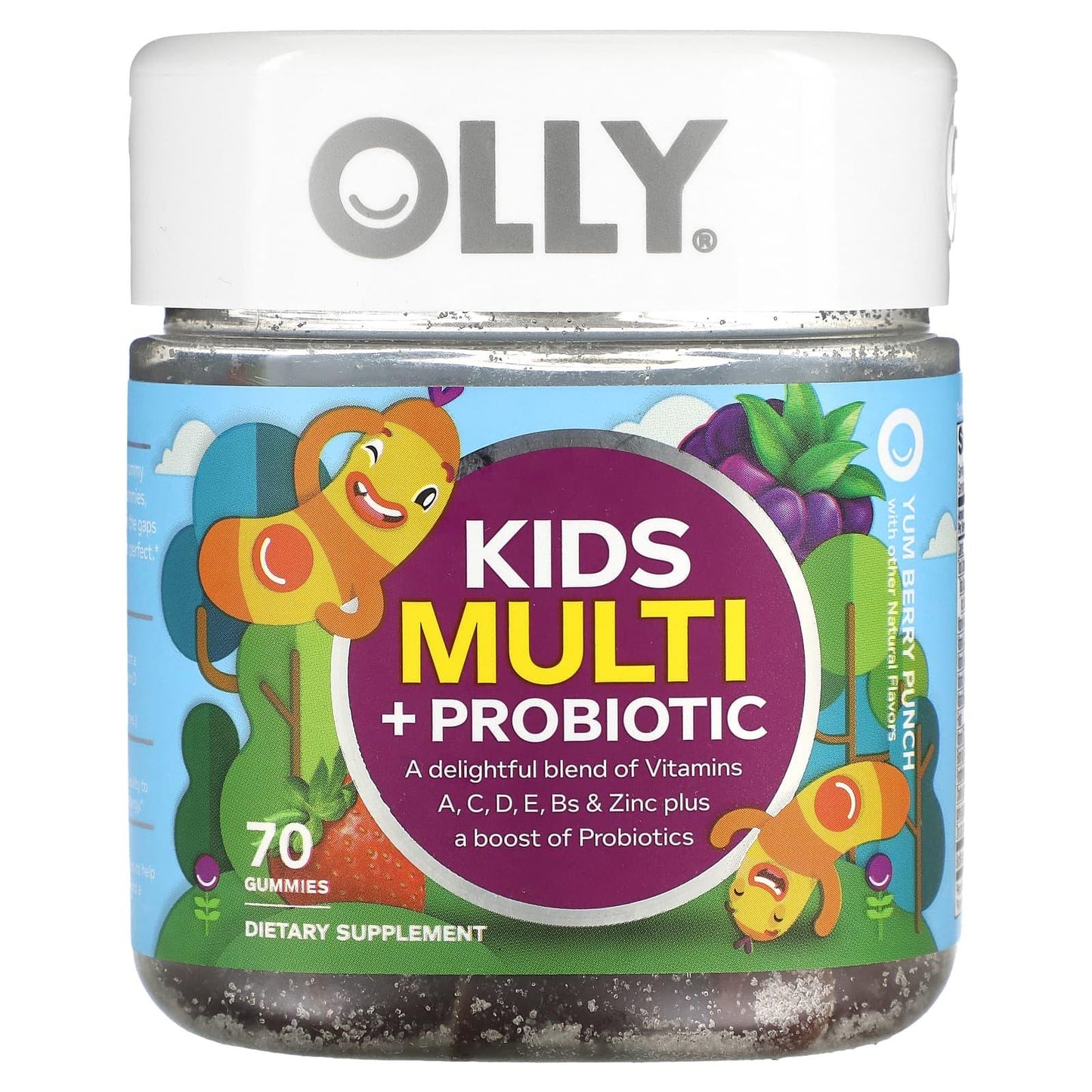 Olly Kids Multivitamin + Probiotic Gummies Yum Berry Punch Flavor