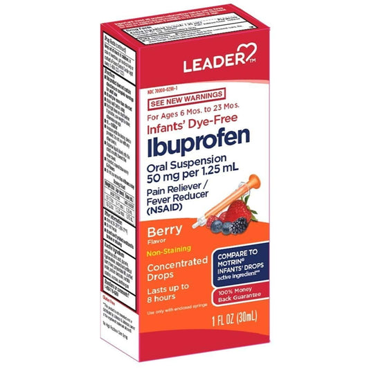 Leader Ibuprofen Dye Free Infants Berry Flavor, 1 Oz