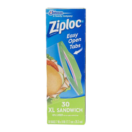 Ziploc Sandwich Seal Top Bags, XL Sandwich, 8″ X 7″, Clear