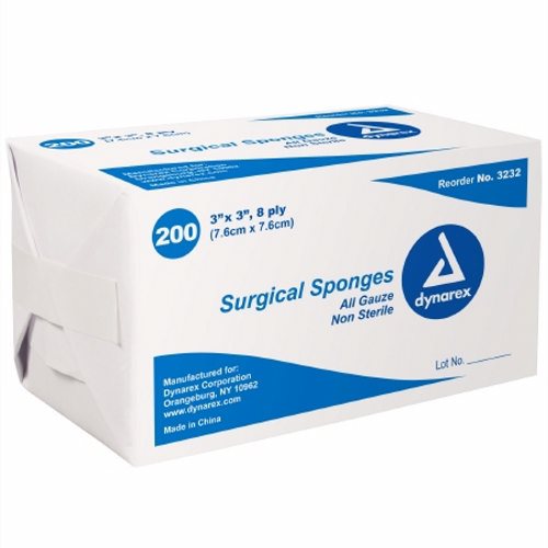 Dynarex NonSterile Gauze Sponge 3 X 3 Inch