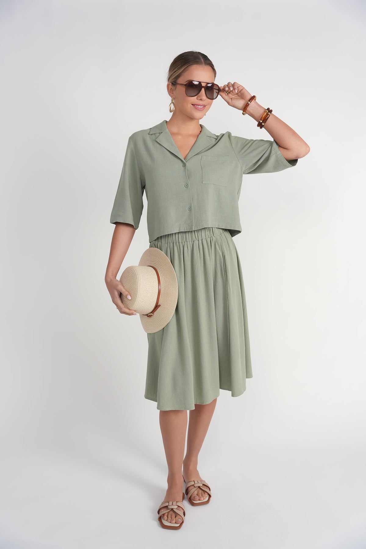 Vacay Skirt 23"- Green