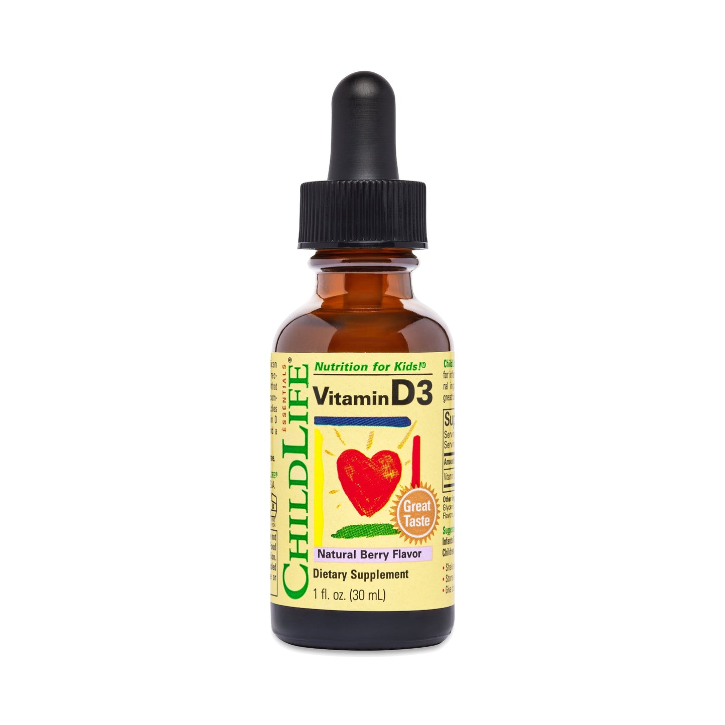 ChildLife Liquid Drops Vitamin D3 Natural Berry Flavor