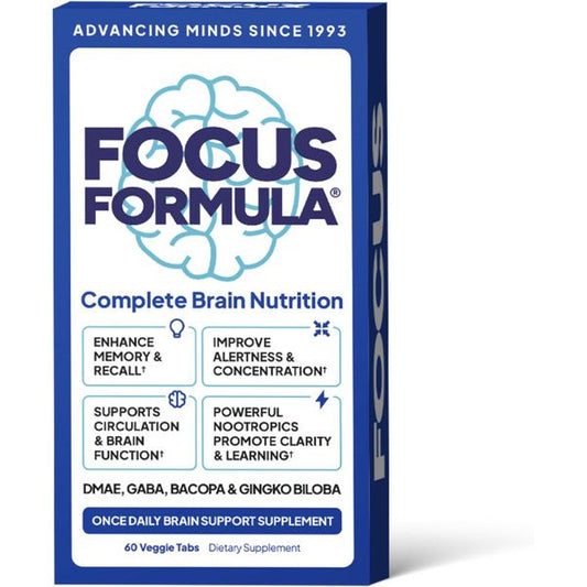 Focus Formula Nootropic Brain Supplement - & Energy Booster - 60 Tablets