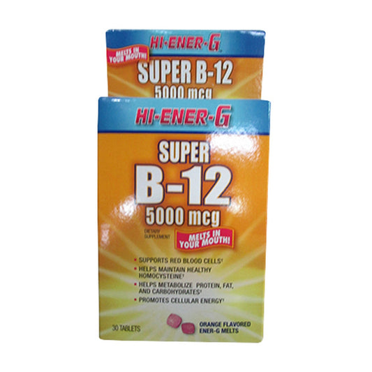 Hi-Ener-G Super B12 5000 Mcg Tablets, By Windmill