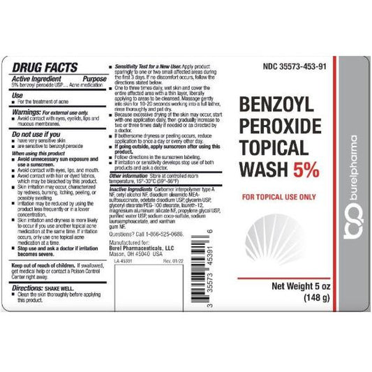 Burelpharma Benzoyl Peroxide 5% Wash 148g