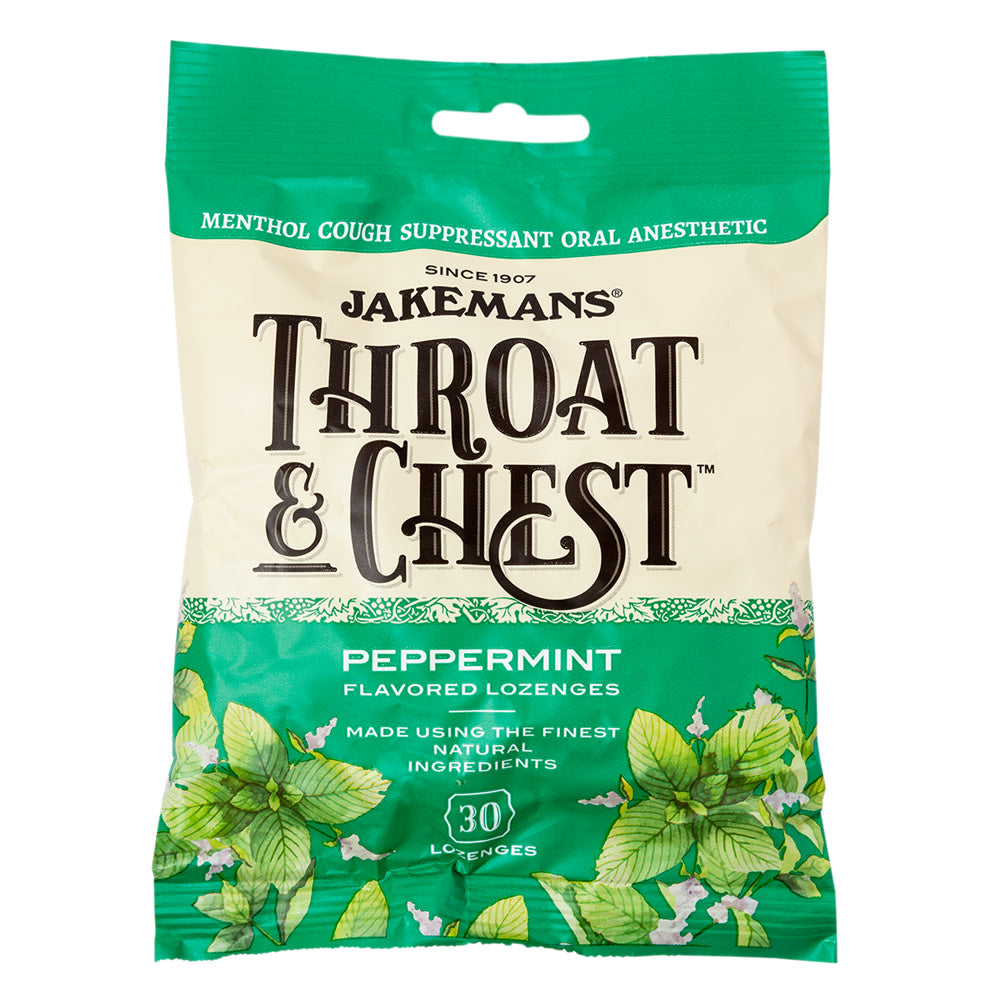 Jakemans Throat And Chest Lozenges, Menthol Cough Peppermint