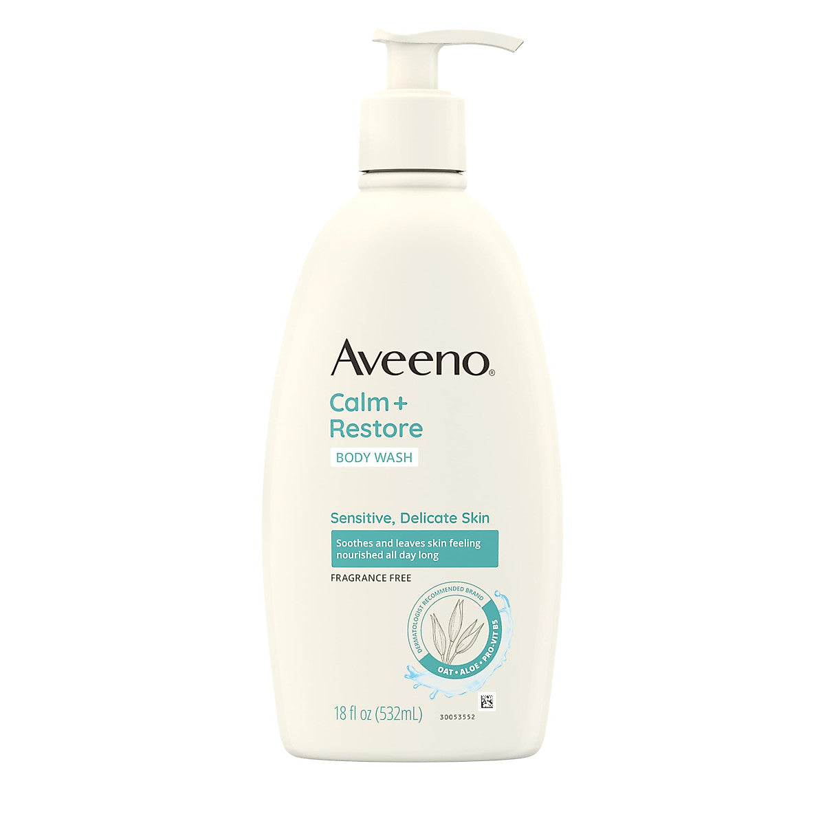 Aveeno Restorative Skin Therapy Sulfate-Free Body Wash, 18 Fl Oz