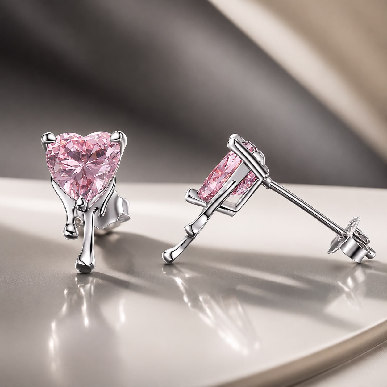925 Sterling Silver CZ Earrings with Pavé Setting for Women