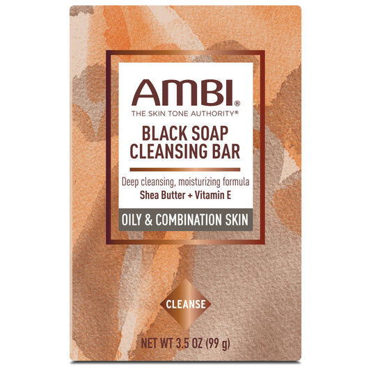 Ambi Black Soap Cleansing Bar Shea Butter And Vitamin E 3.5 Oz