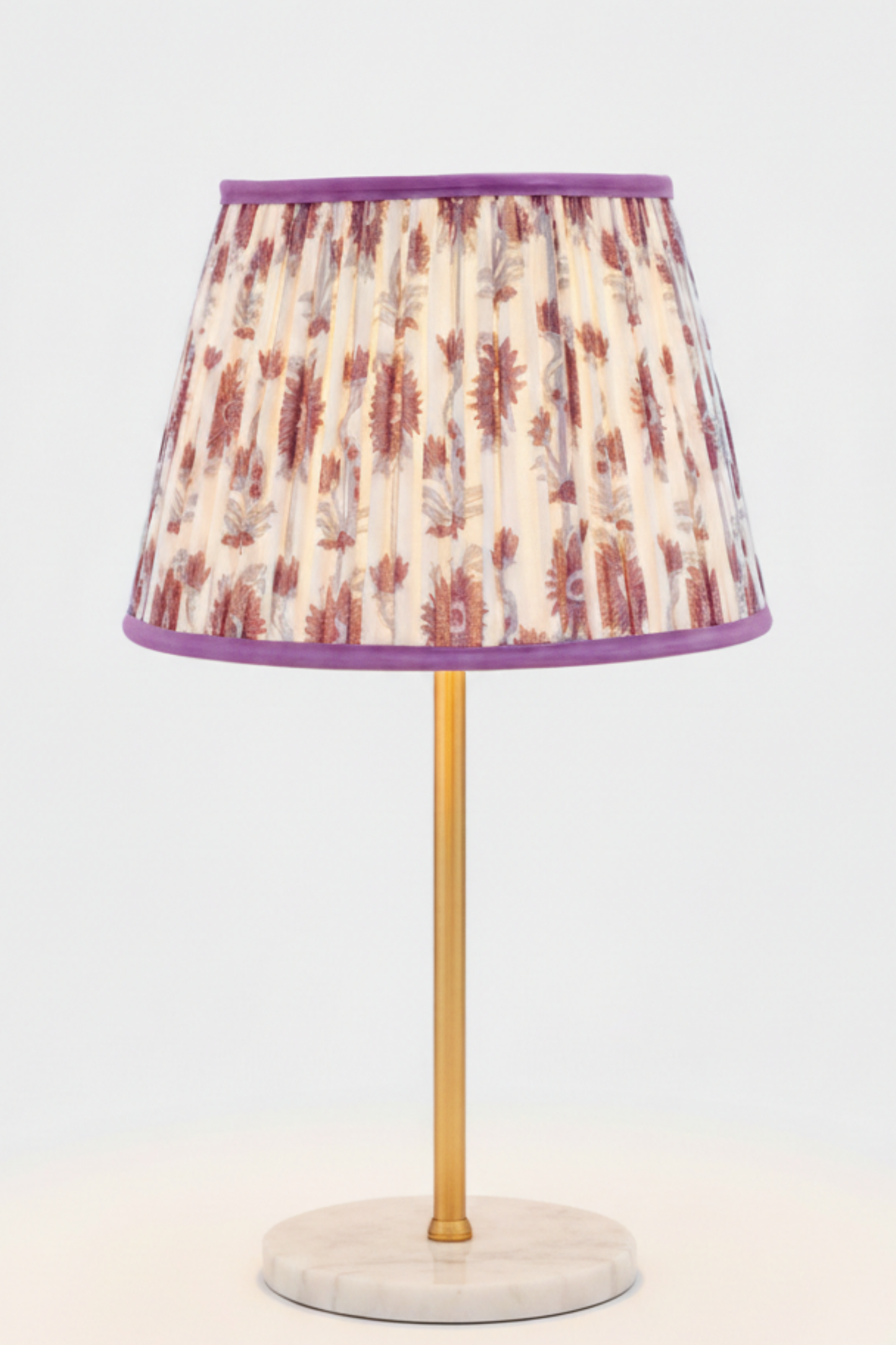 14” Pleated Empire Lampshade — Blockprint