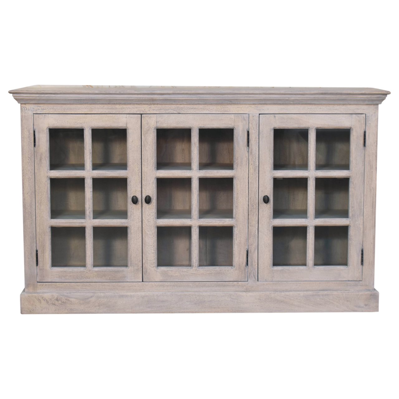 Solid Wood Stone Wash Triple Glazed Cabinet