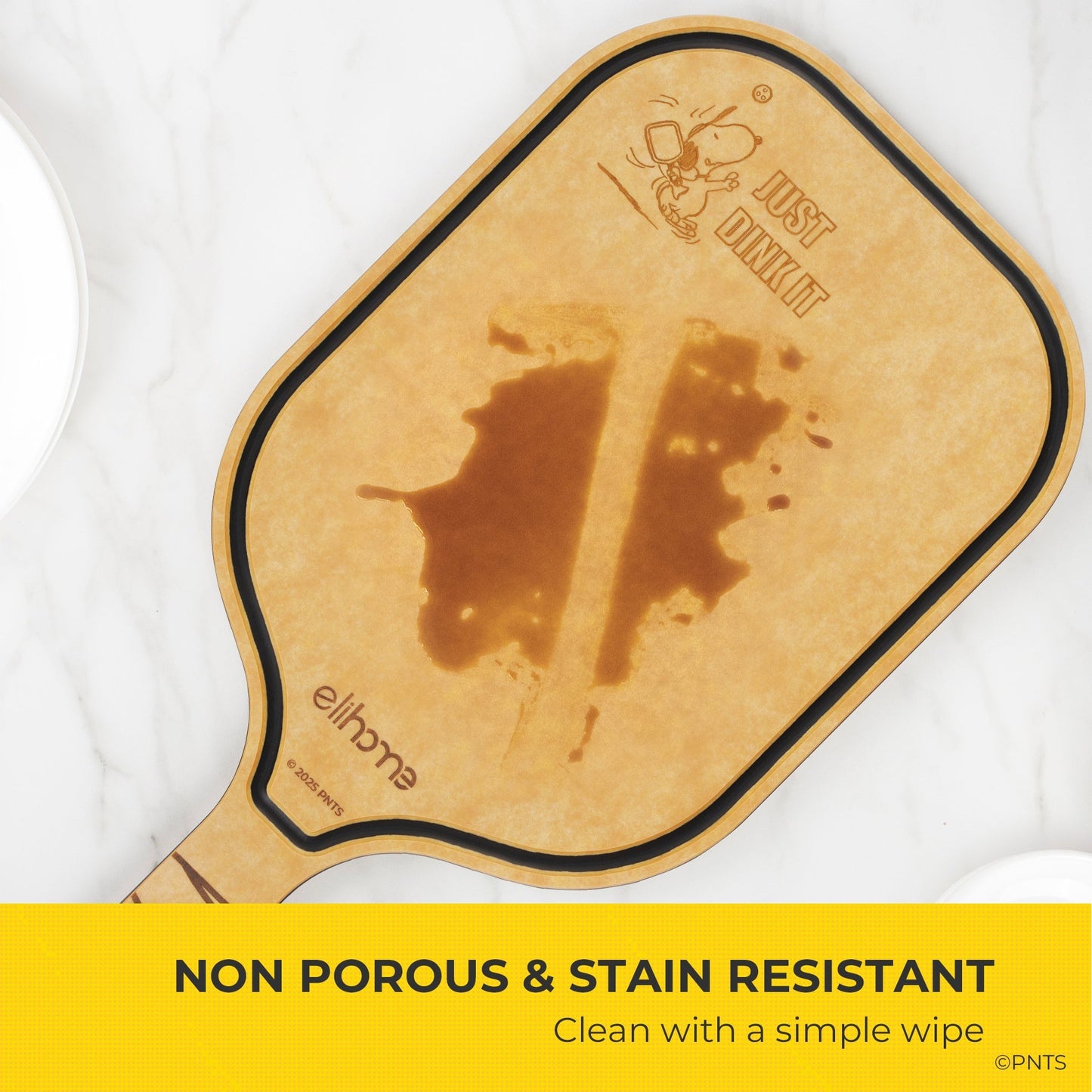 Elihome x Peanuts Pickleball Charcuterie Cutting Board -"Just Dink It"