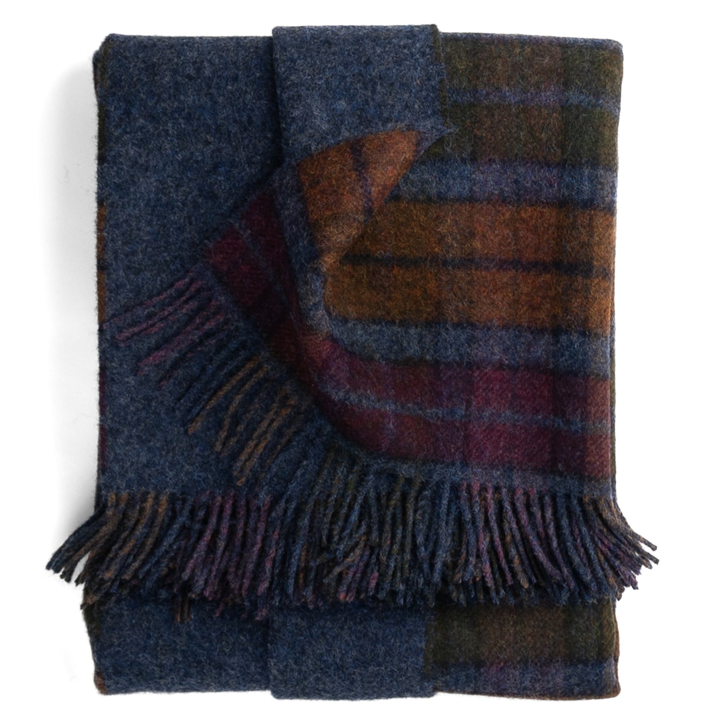 Highland Tweeds Double Cloth Throw (Grey Buchanan)
