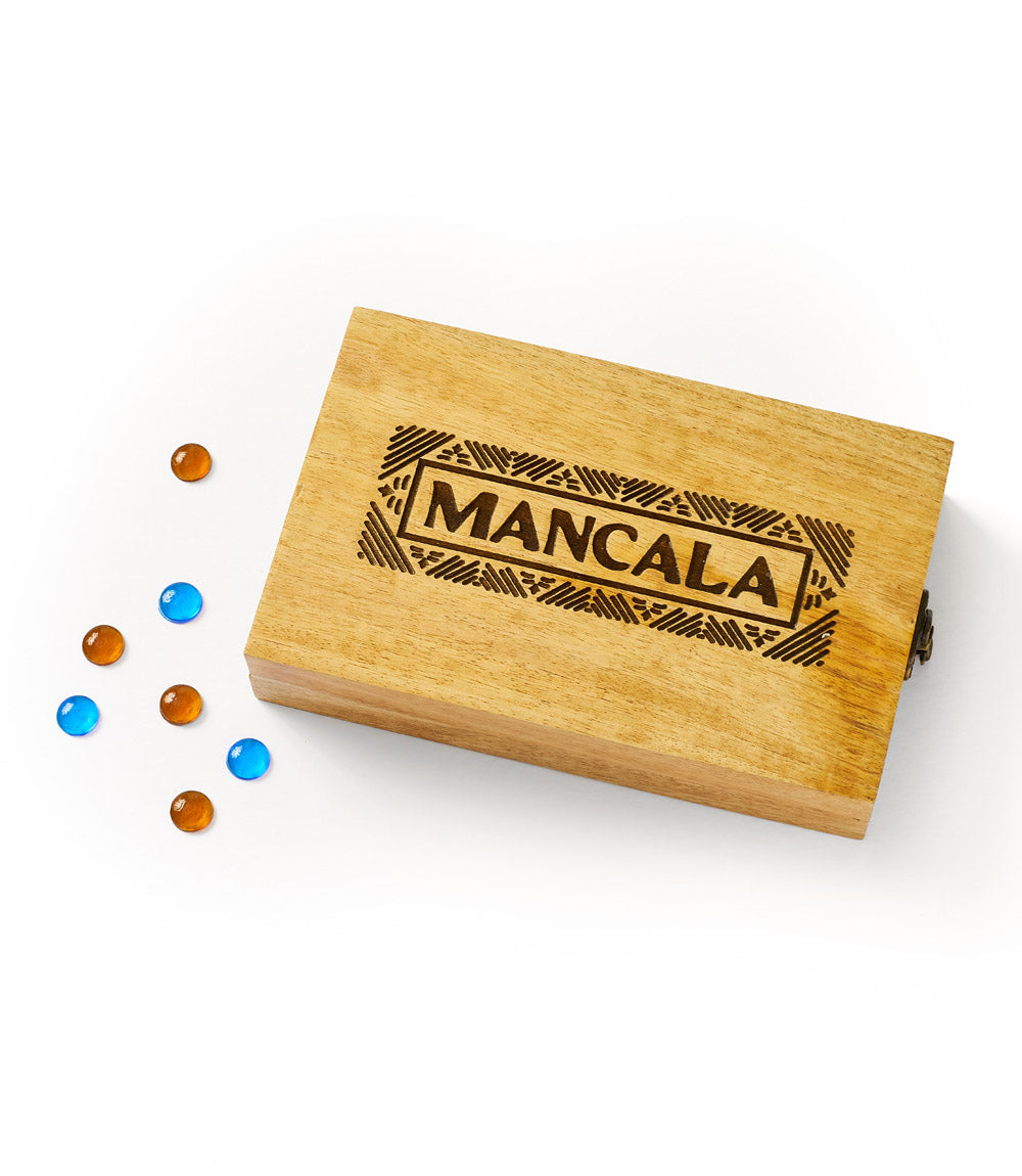 Mancala Wooden Game Set - Hand Carved Mango Wood - Osadia Concept Store
