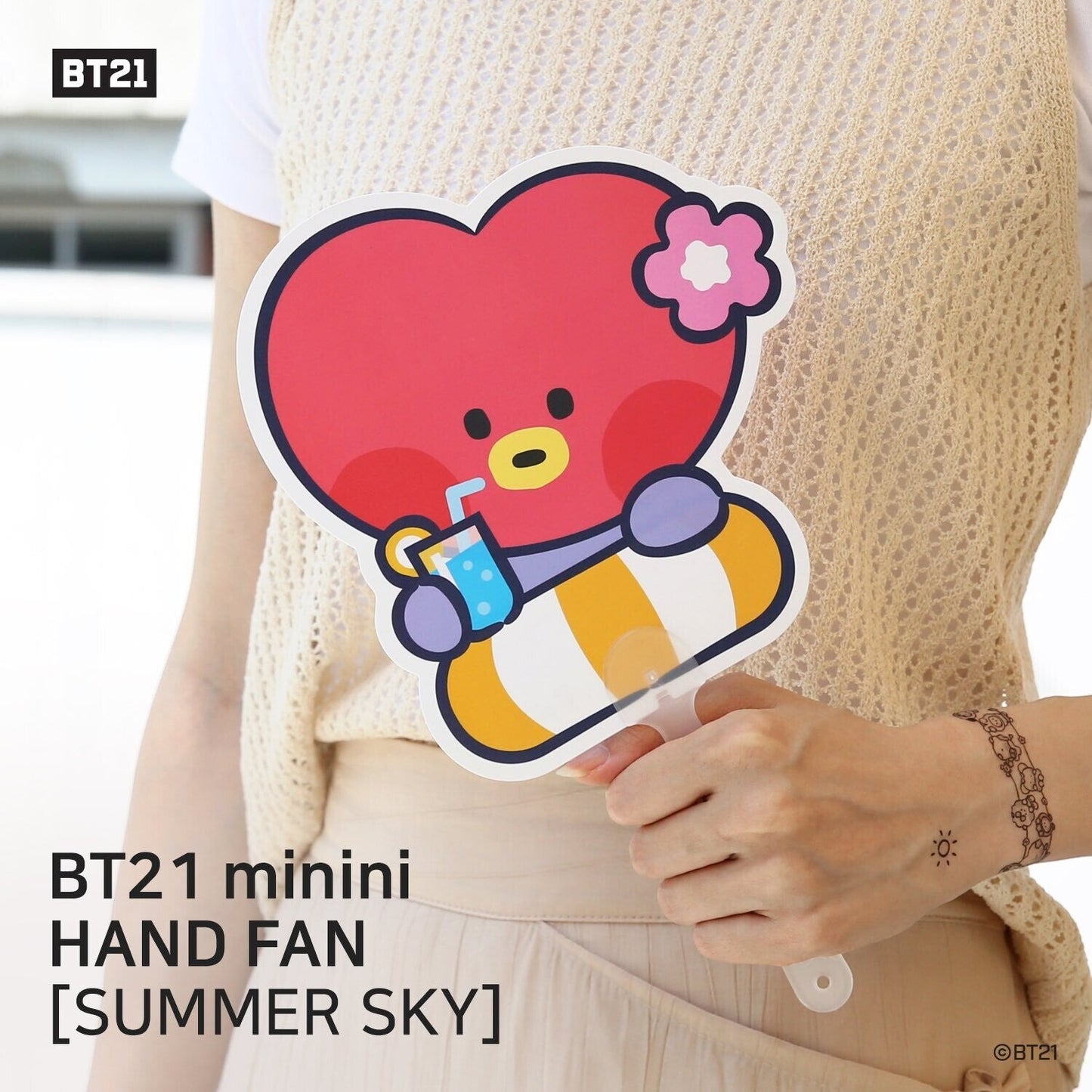 BT21 Minini Hand Fan Summer Sky