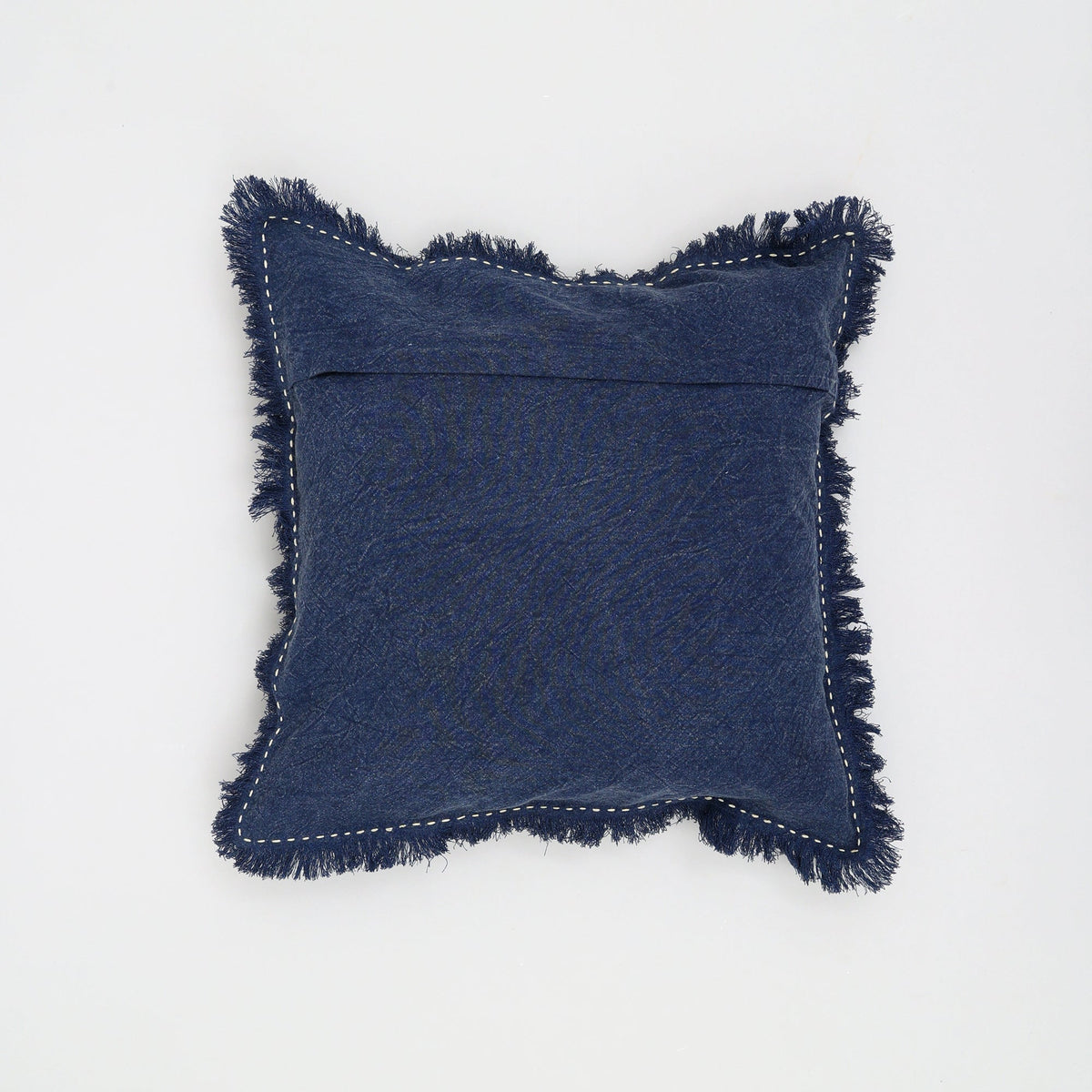 Stonewashed Linen Pillow with Hand Worked Edges