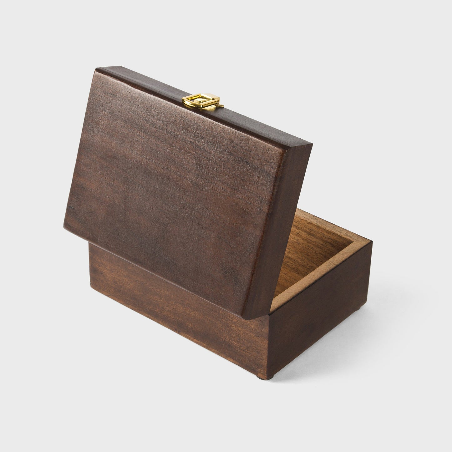 Acacia Wood Classic Keepsake Box with Latch, Urban Walnut