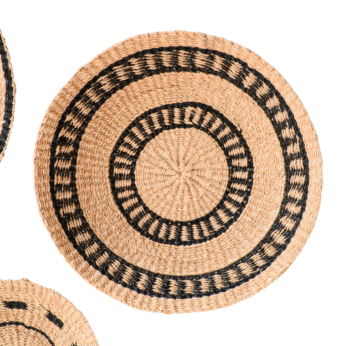 Natural + Black Wall Baskets, Medium