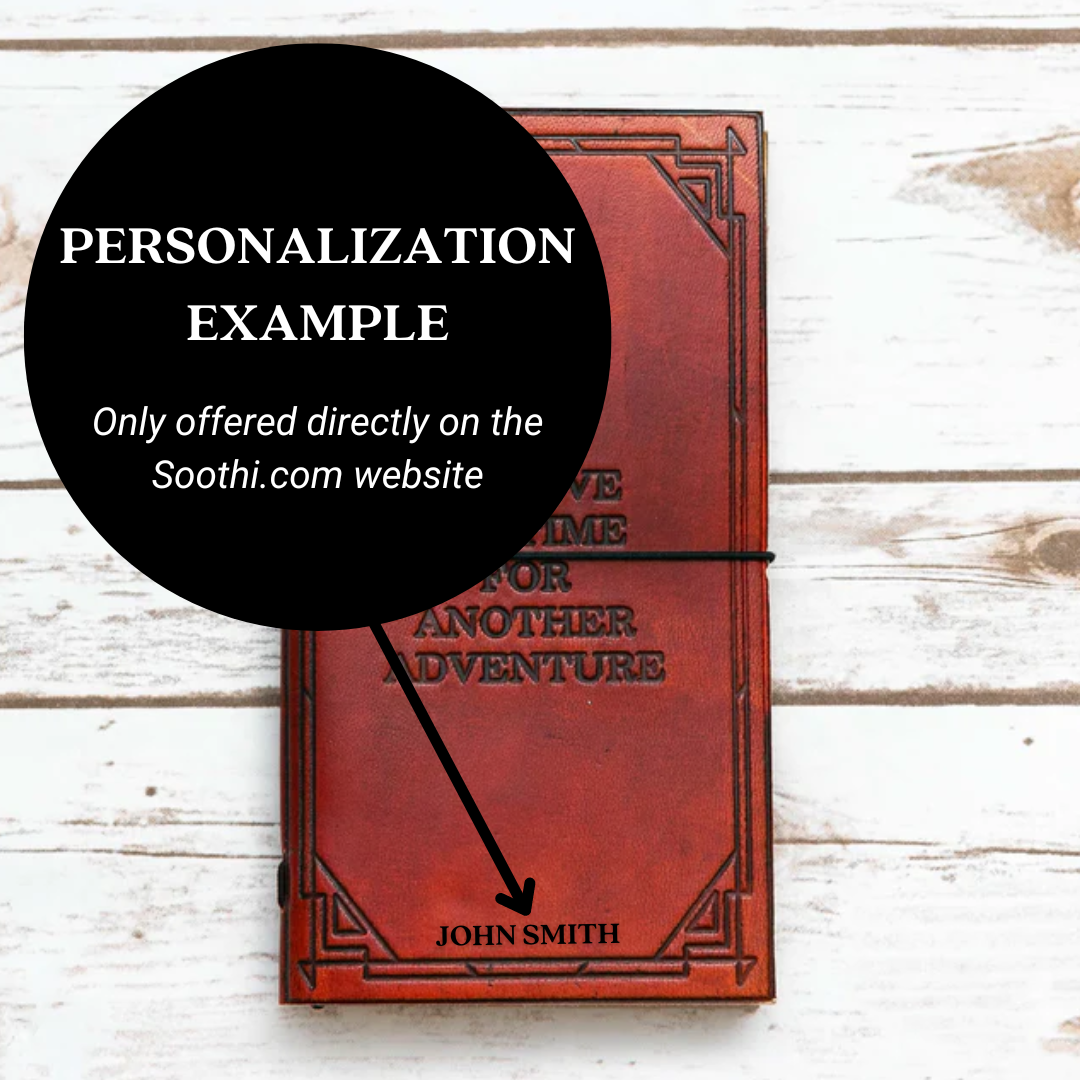 Debossed Refillable Leather Traveler's Notebook