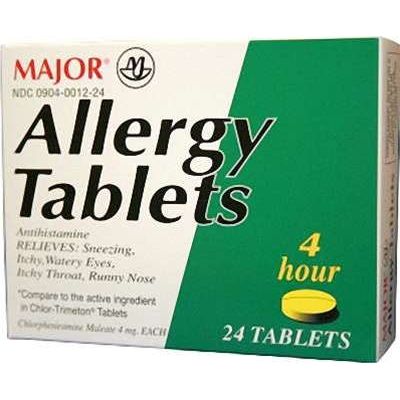 , (Major) Major Chlorpheniramine Maleate Allergy Tabs, 4mg, 24ct
