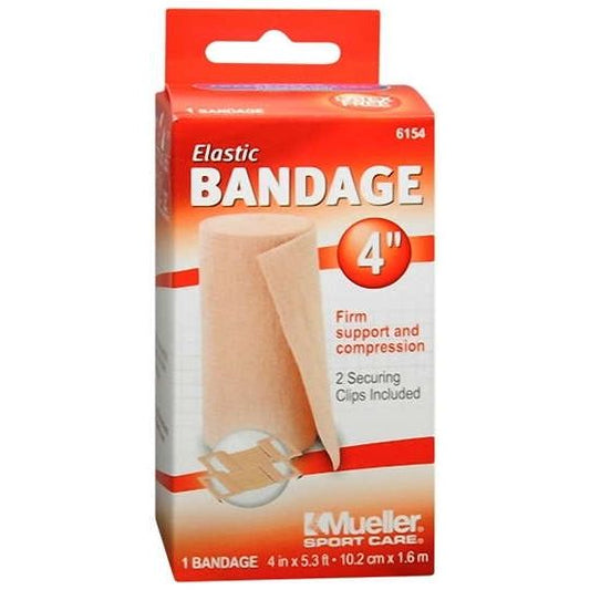 Mueller Sport Care Antimicrobial 4" Elastic Bandage With Clips