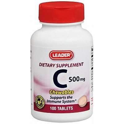 Leader Vitamin C 500mg Chewables - 100 Tabs