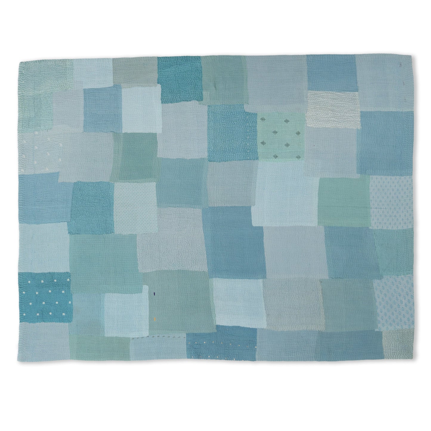 Night Sky Fray Patch Kantha Throw