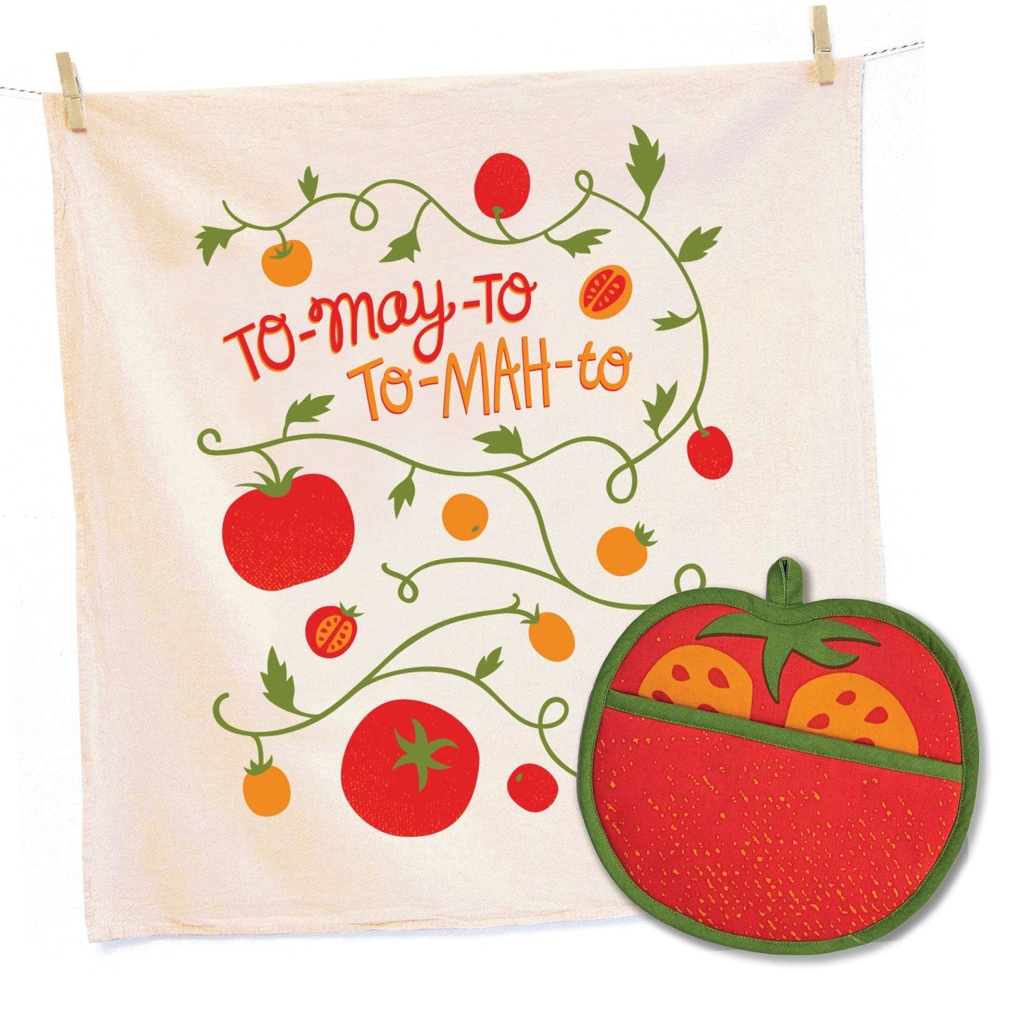 Tomato Tea Towel and Pot Holder Set