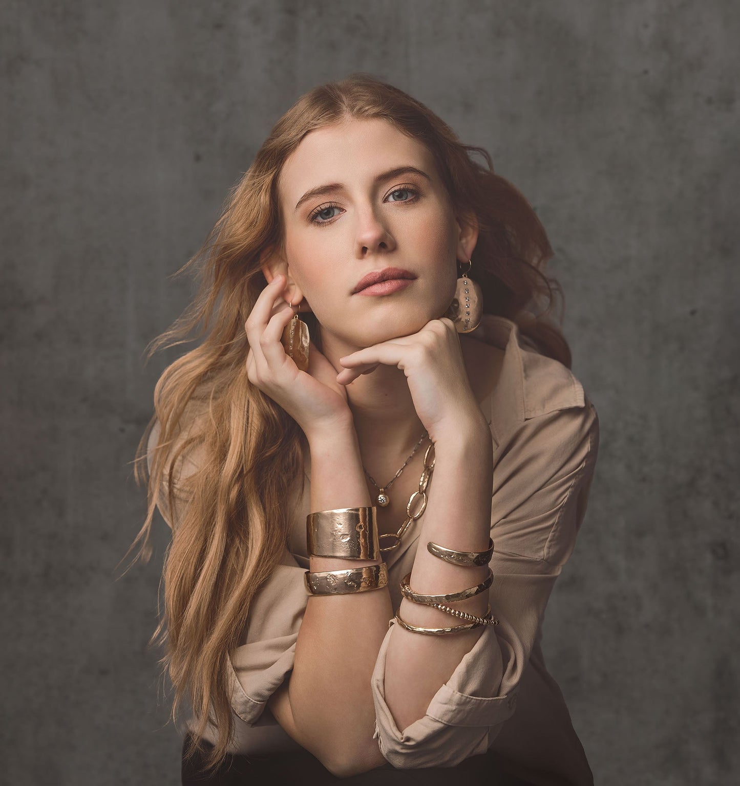 Droplet Bronze Bangle