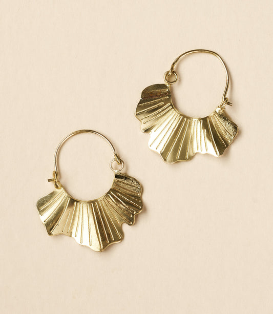 Sayuri Ginkgo Leaf Hoop Earring