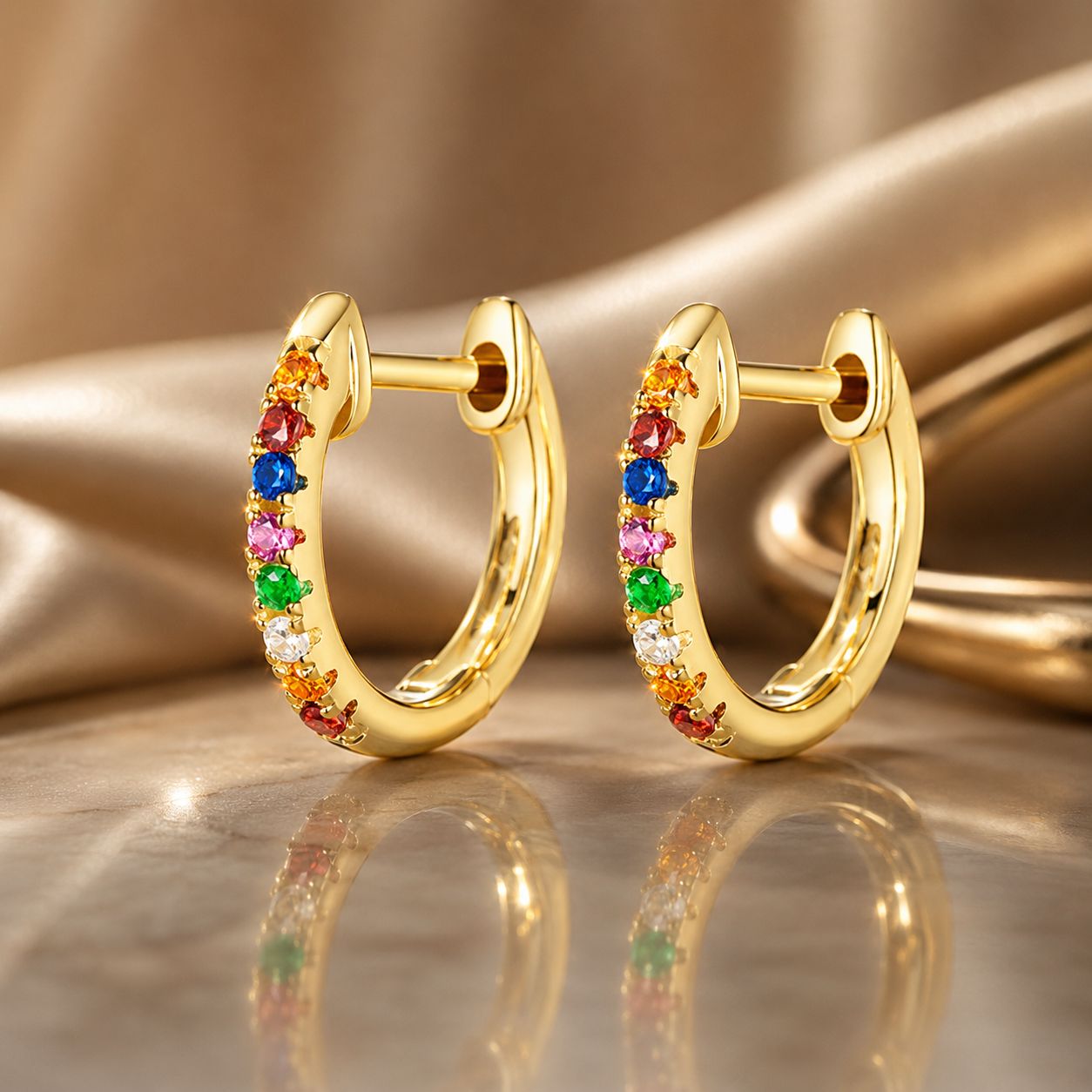 S925 Sterling Silver Earrings with CZ Pave Setting