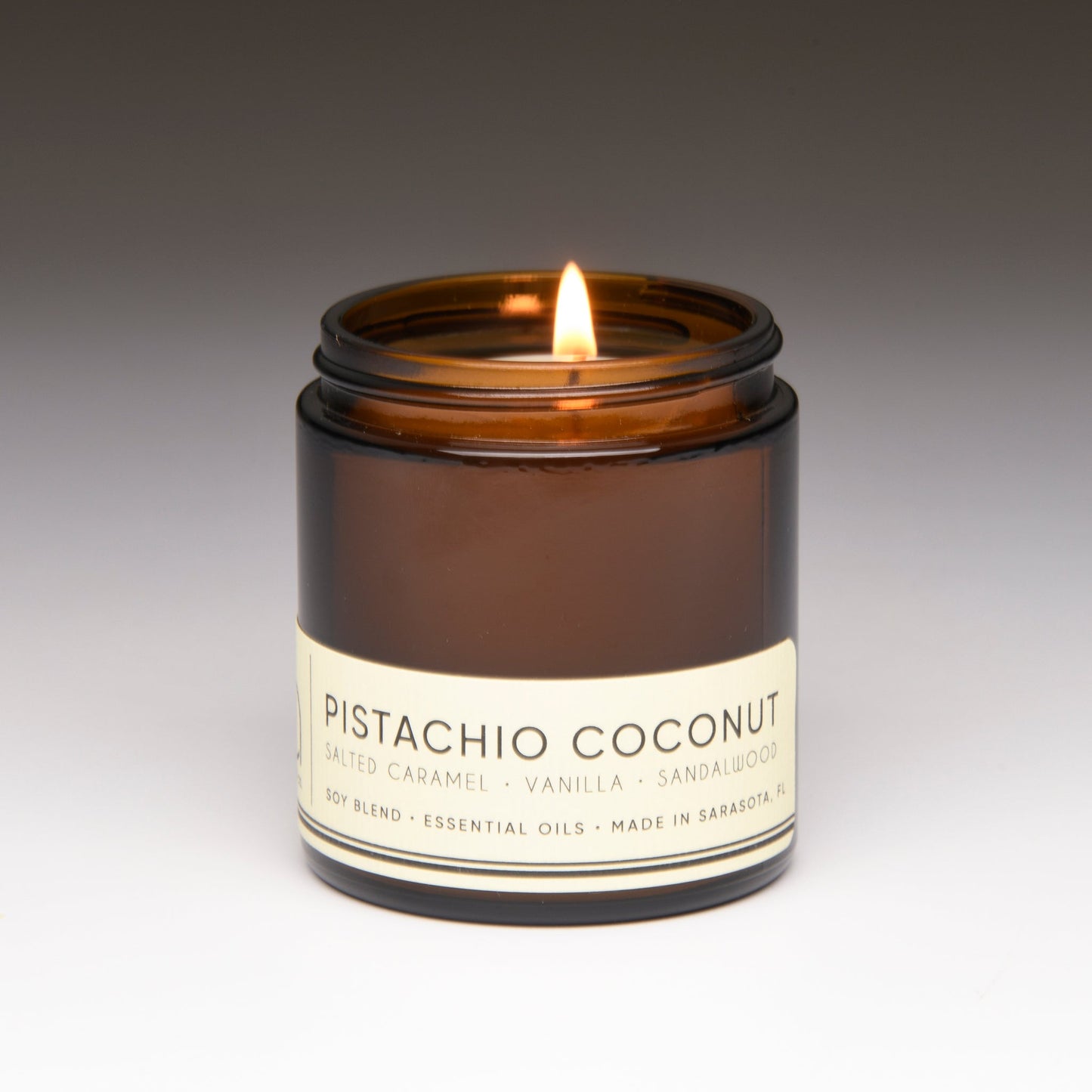Pistachio Coconut Soy Blend Candle — Vanilla, Salted Caramel & Coconut