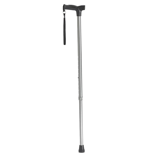 ADJUSTABLE T-HANDLE WALKING CANE WITH COMFORT GEL GRIP, GRAPHITE