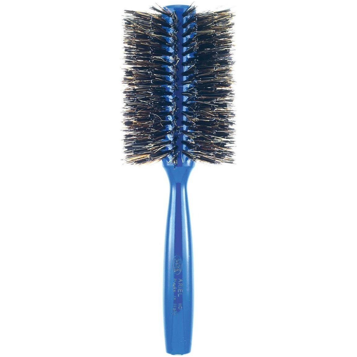 Ariel Blue Italian 3ME Round Boar Bristle Hair Brush