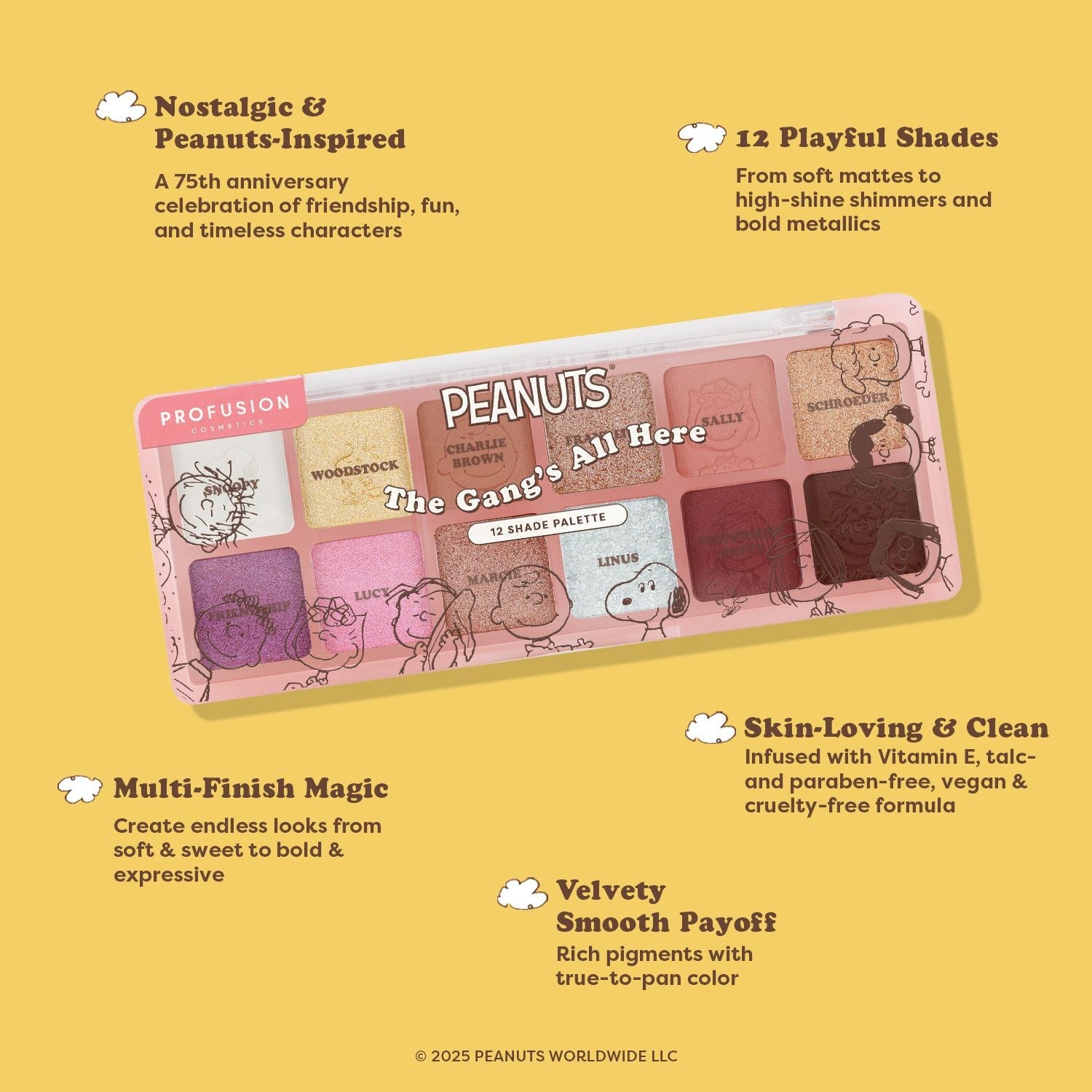 Peanuts 75th | The Gang’s All Here 12 Shade Palette - Osadia Concept Store