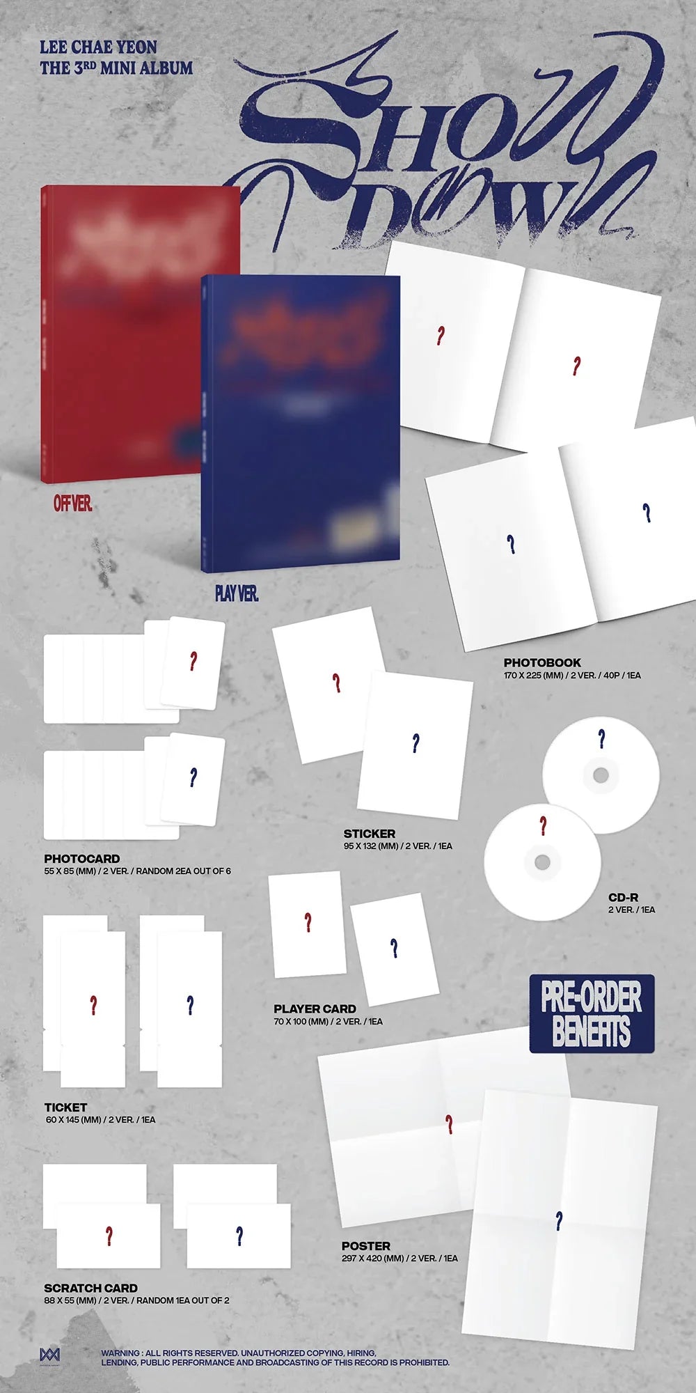 Lee Chaeyeon 3rd Mini Album - Showdown (2 Version Set) - Osadia Concept Store