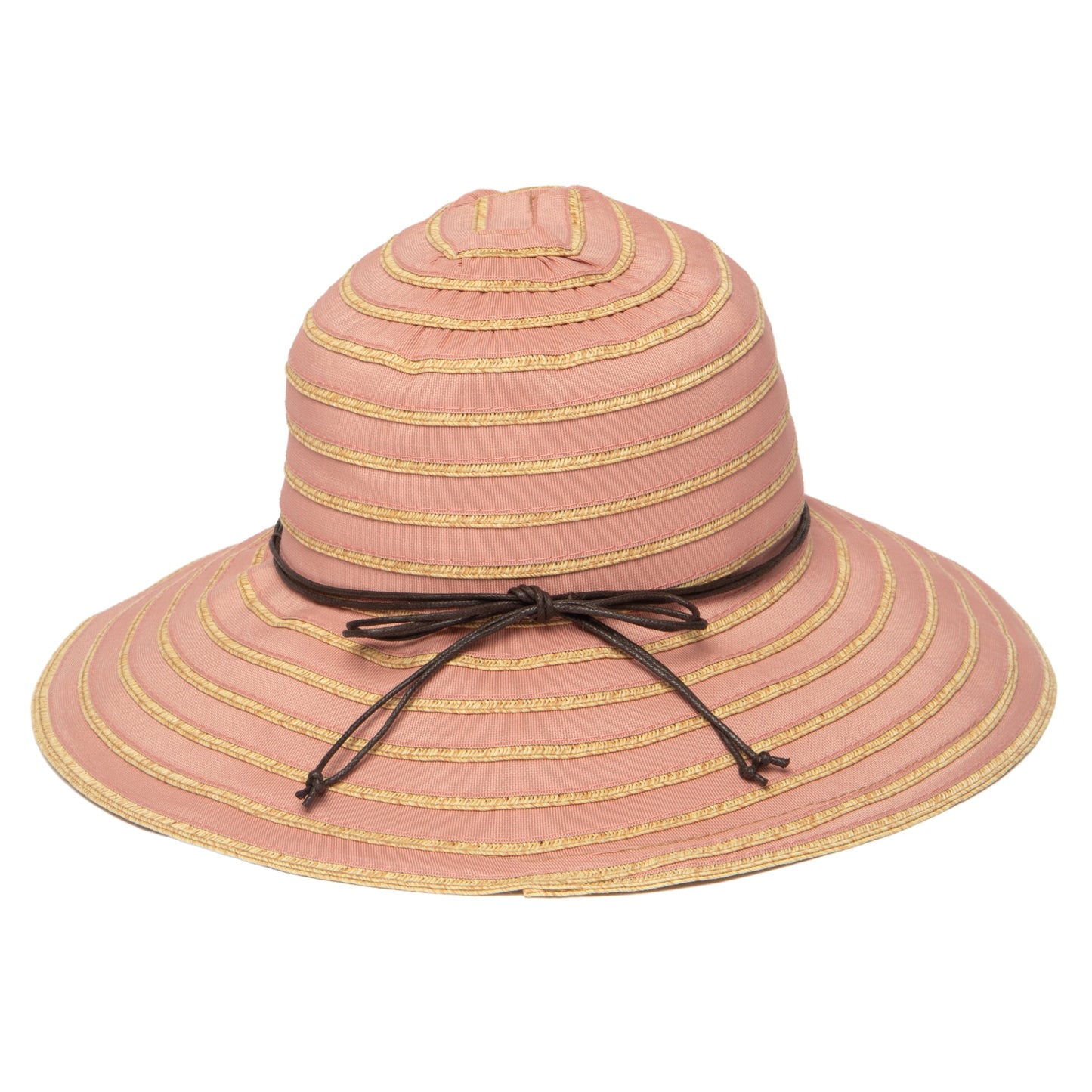 Women's Ribbon Paperbraid Stripe Sun Brim