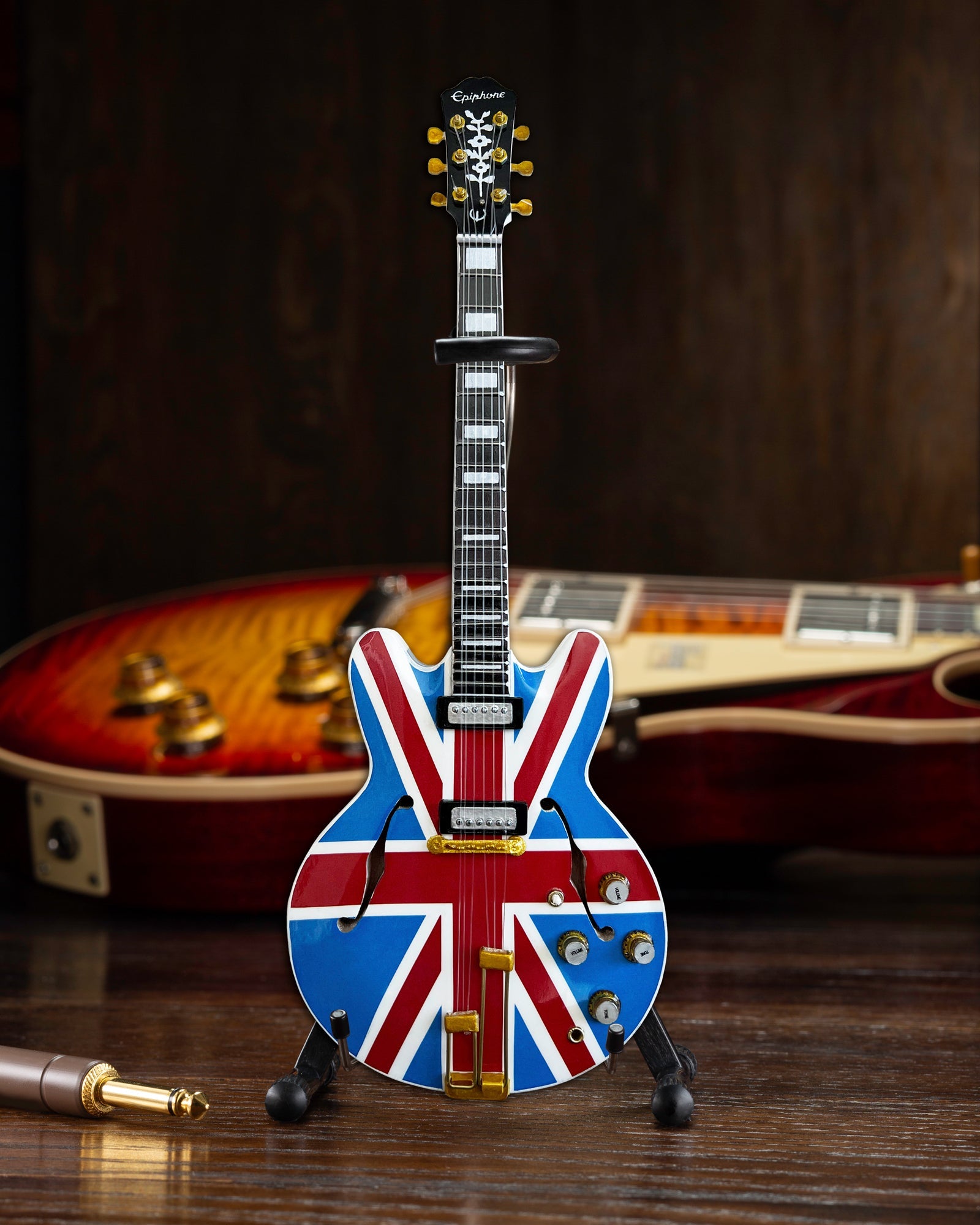 Epiphone "Union Jack Sheraton” Casino 1:4 Scale Mini Guitar Model - UK Flag - Osadia Concept Store