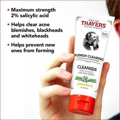 Thayers Blemish Clearing Cleanser Lemon Witch Hazel 4 oz