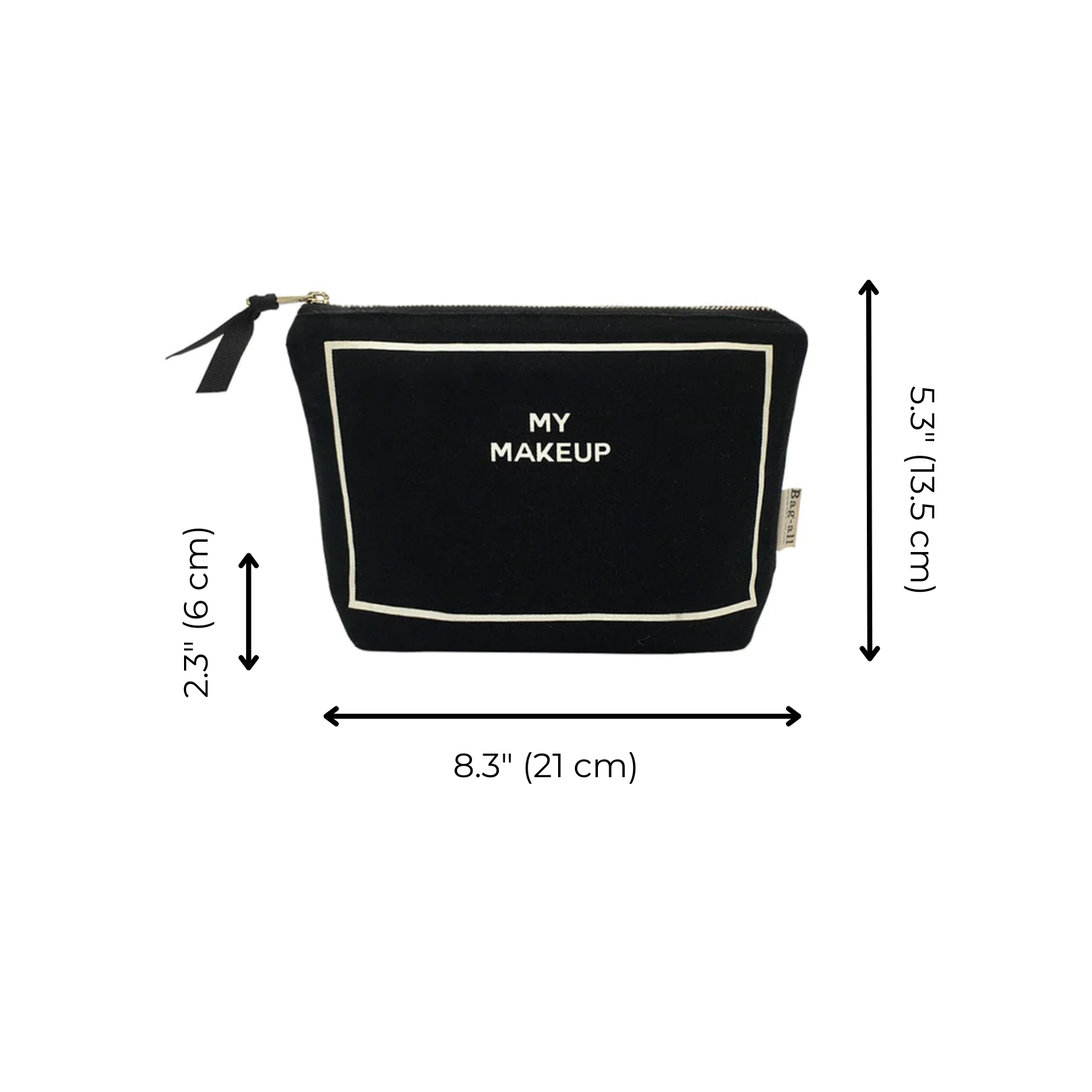 My Makeup Pouch, Coated Lining, Black - Osadia Concept Store