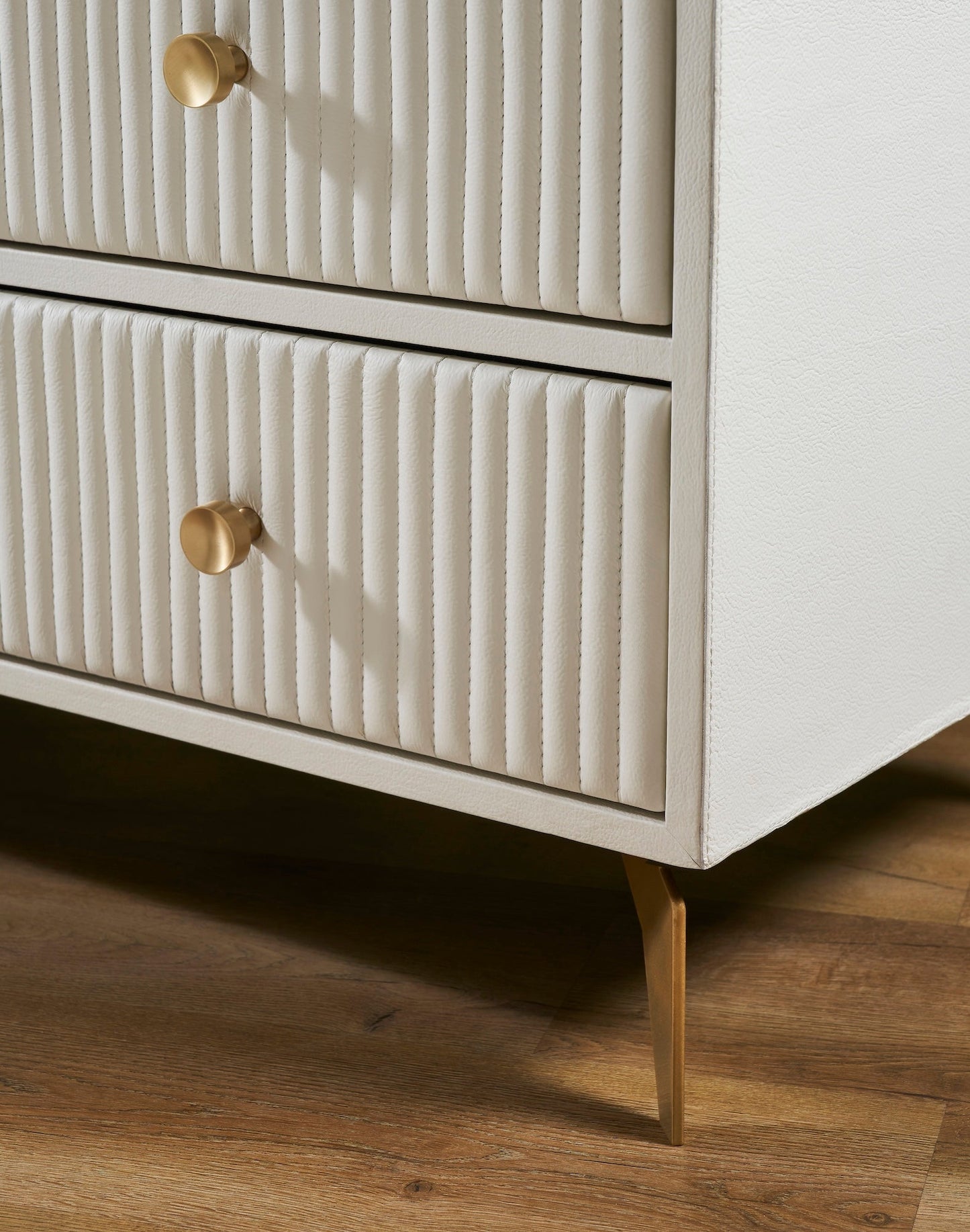 Stanford Five Drawer Leather Chest