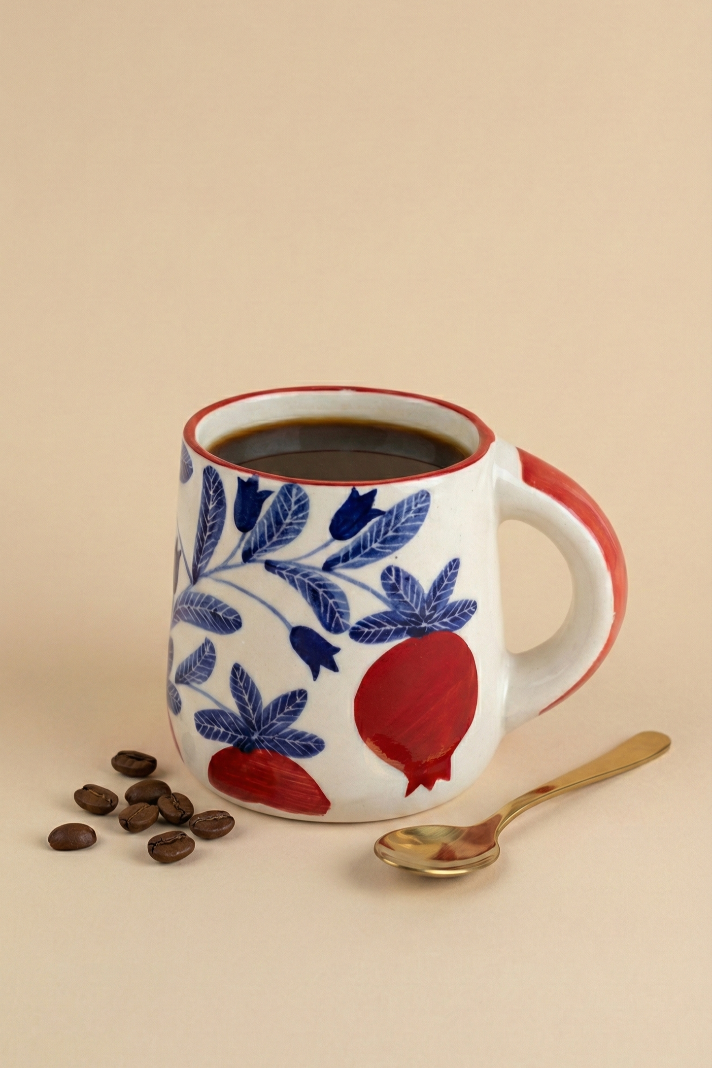 Anaar Coffee Mug- Red ,  3.5 X 3 Inches  (set of 2)