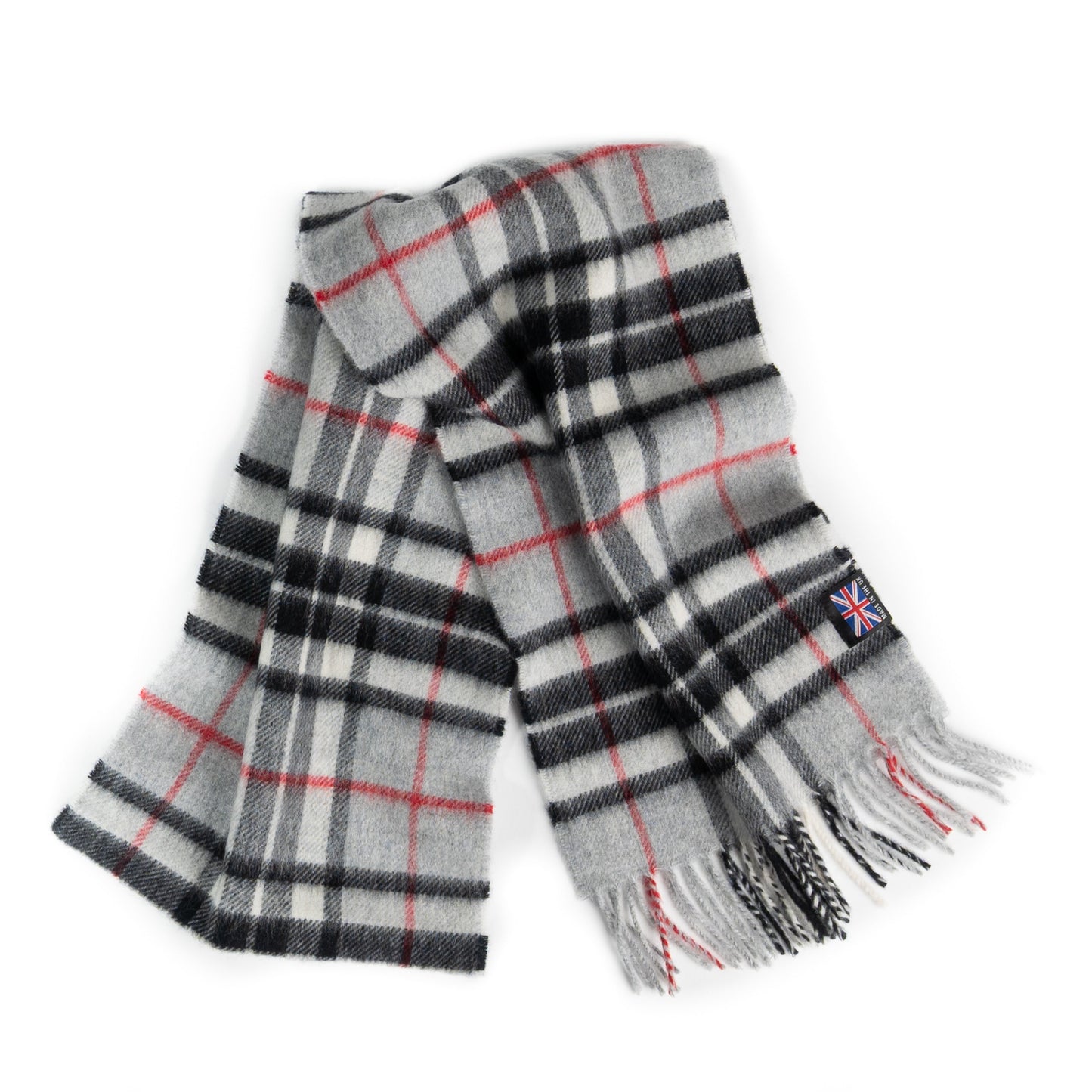 Prince of Scots Merino Lambswool Tartan Scarf (Grey Thompson) - Osadia Concept Store