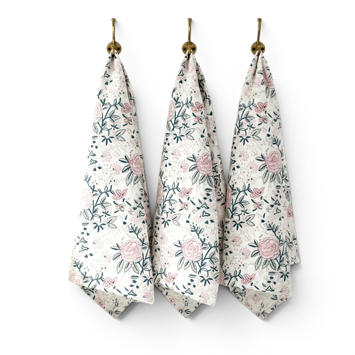 Hand Block Print Kitchen Towel | Extra Large Cotton with Hanging Loop