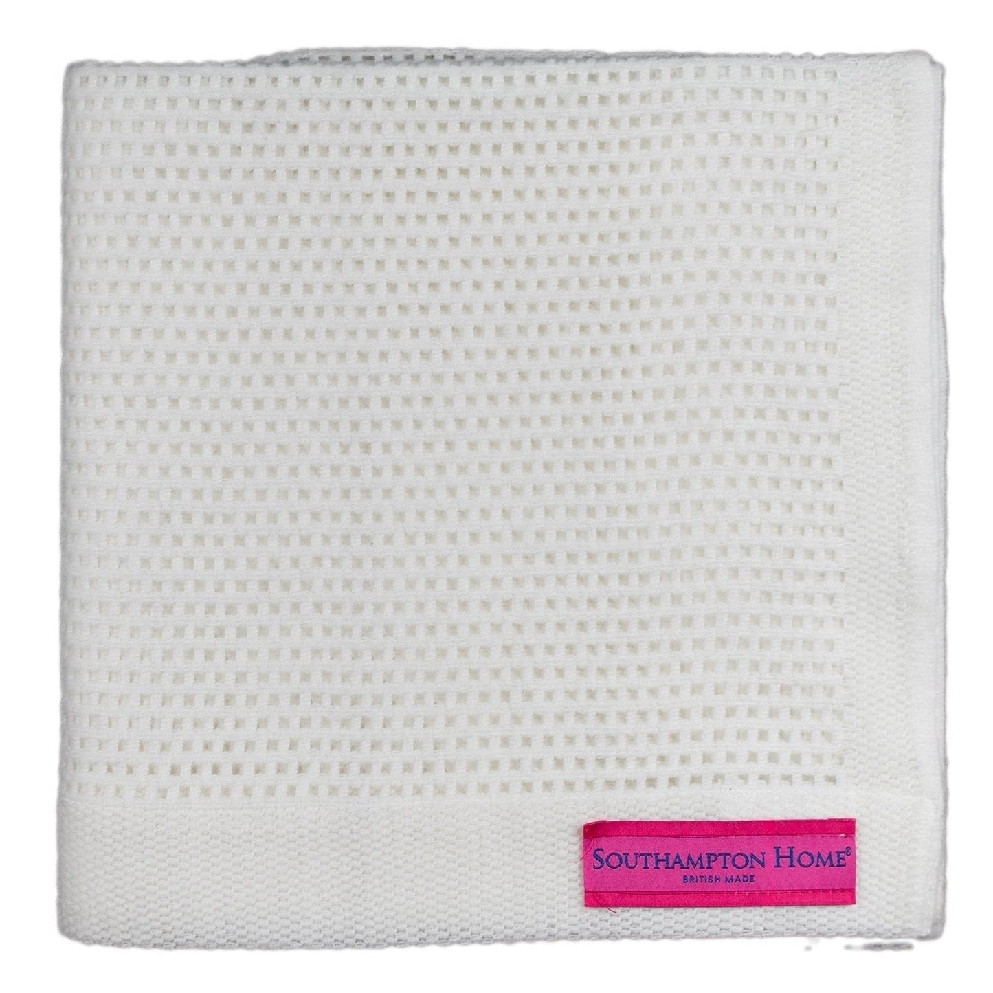Southampton Home Lace Weave Teddy Bear Baby Blanket ~ White ~
