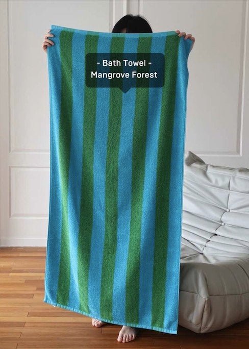 Ultra Soft Absorbent Terra Stripe Bath Towel