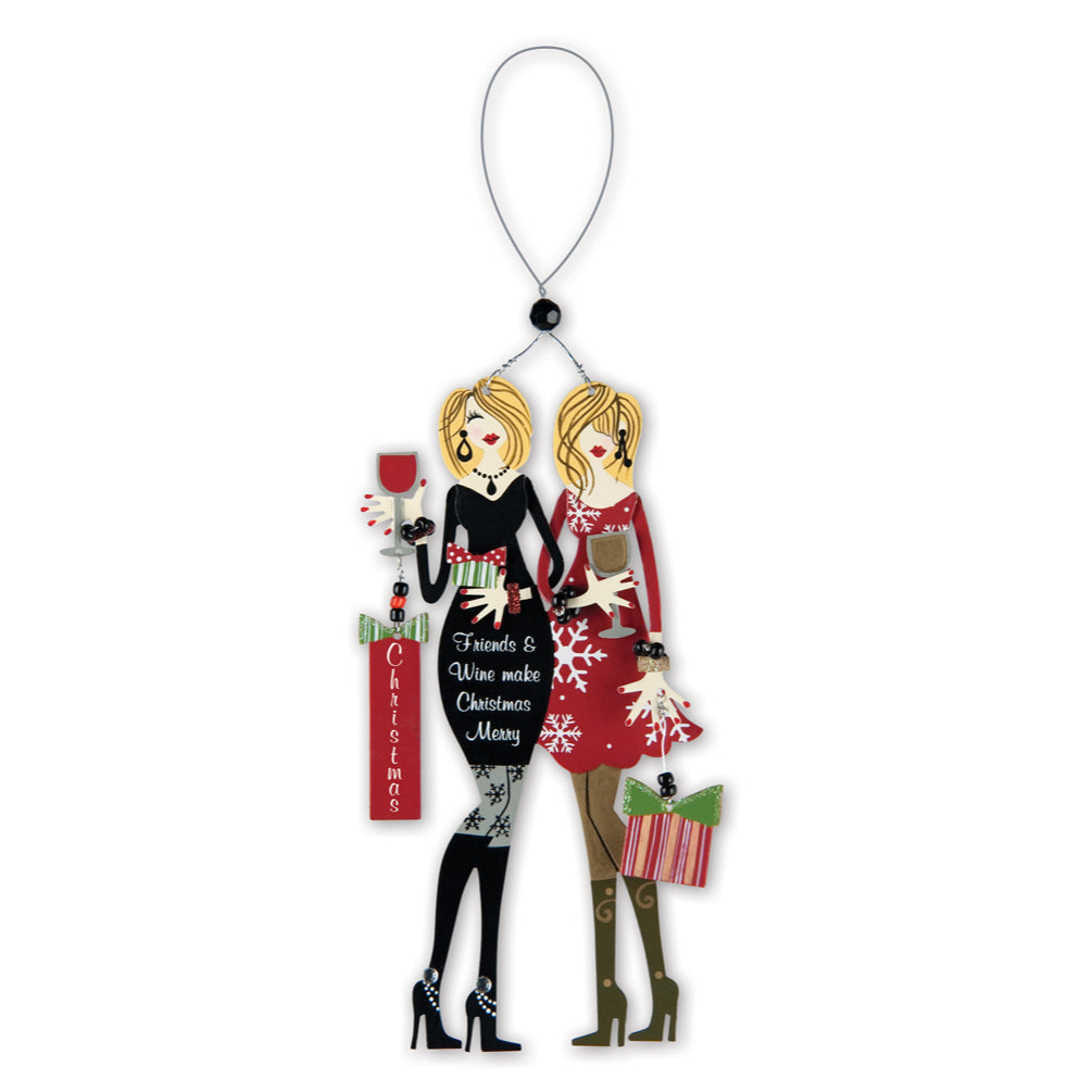 Glamorous Girls Night: Fabulous Friends Wine Charm & Magnet - Set of 4