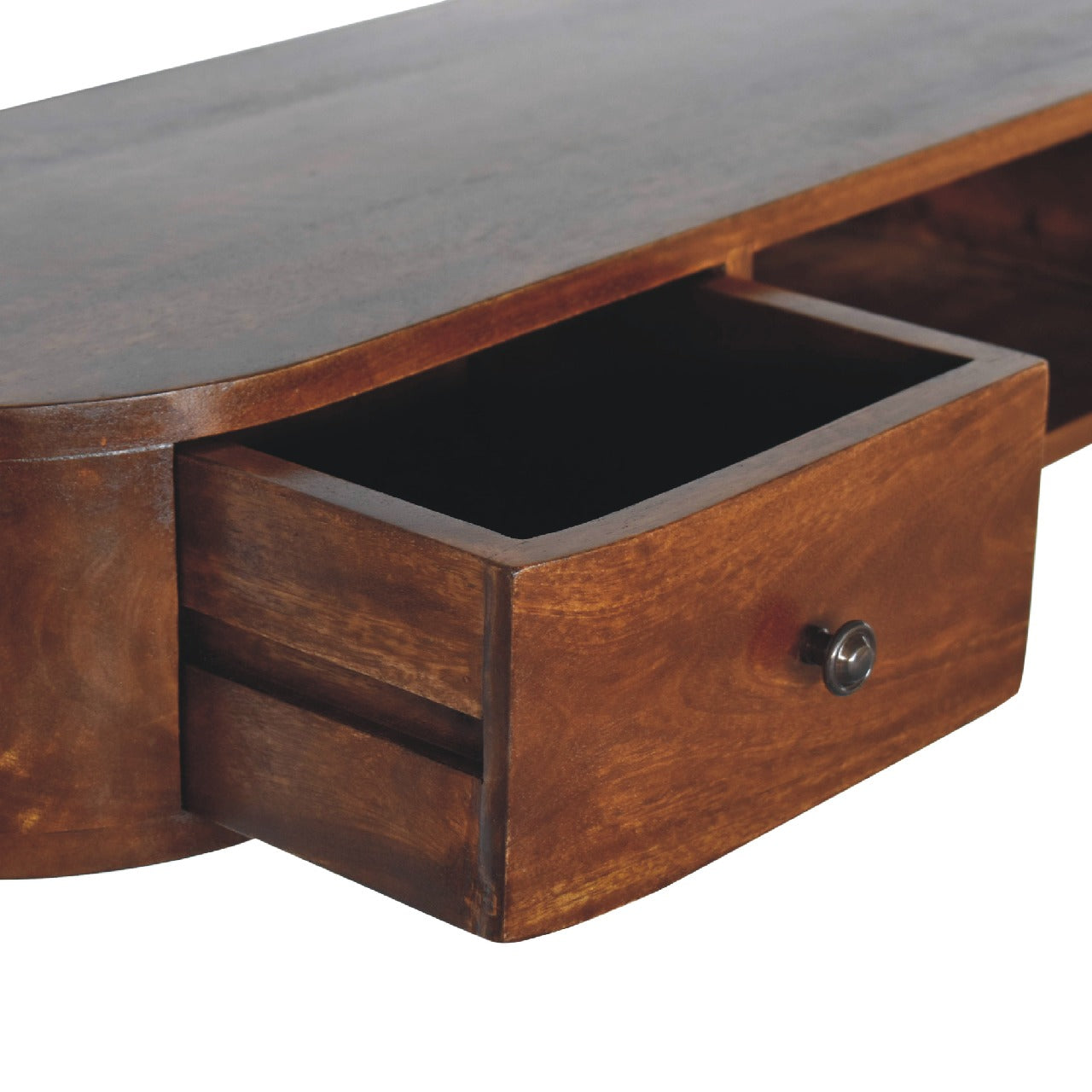 Solid Wood Lunar 2-Drawer Floating Console